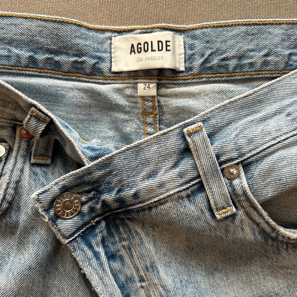 Agolde denim criss cross jeans size 24 but fits bigger. Only worn once - Picture 3 of 5